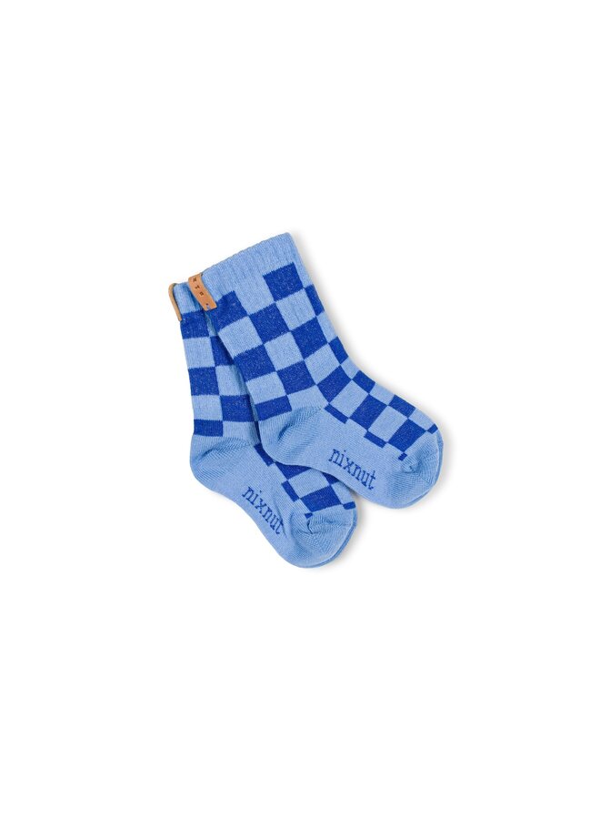 Nixnut | checkered socks | azul