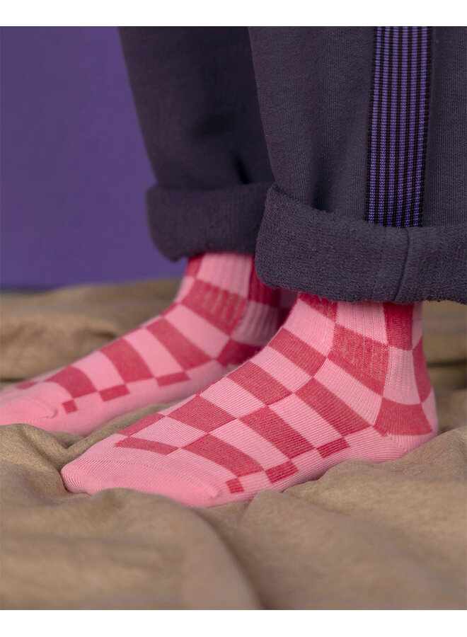 Nixnut | checkered socks | cherry