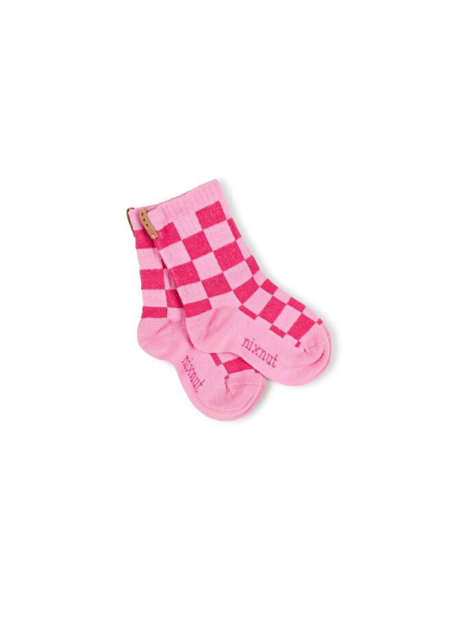 Nixnut | checkered socks | cherry