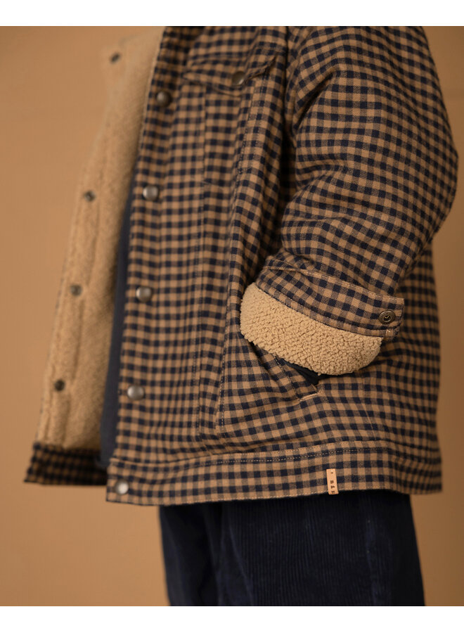Nixnut | lam jacket | navy checkered