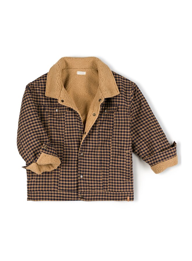 Nixnut | lam jacket | navy checkered