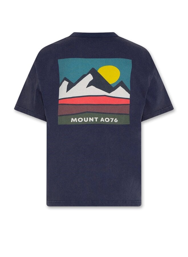 AO76 | terry t-shirt mount back  | indigo