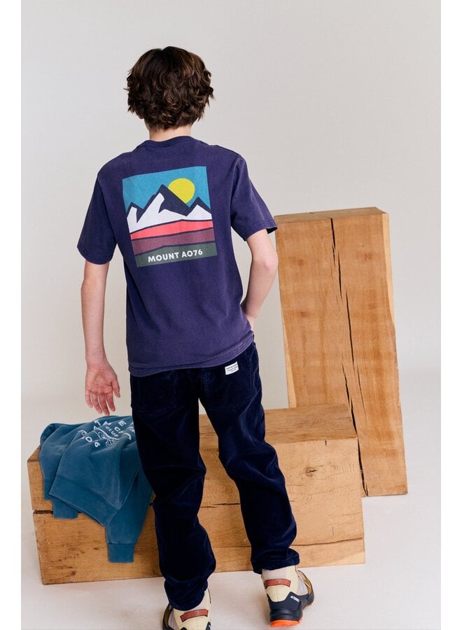 AO76 | terry t-shirt mount back  | indigo