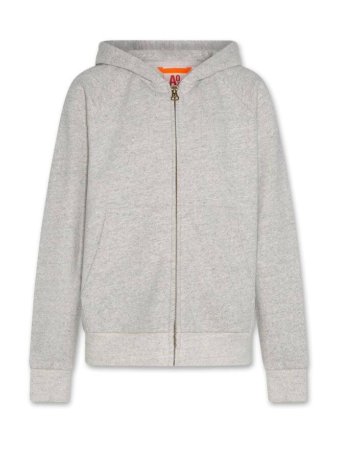 AO76 | olaf hoodie zip icon  | grey melange