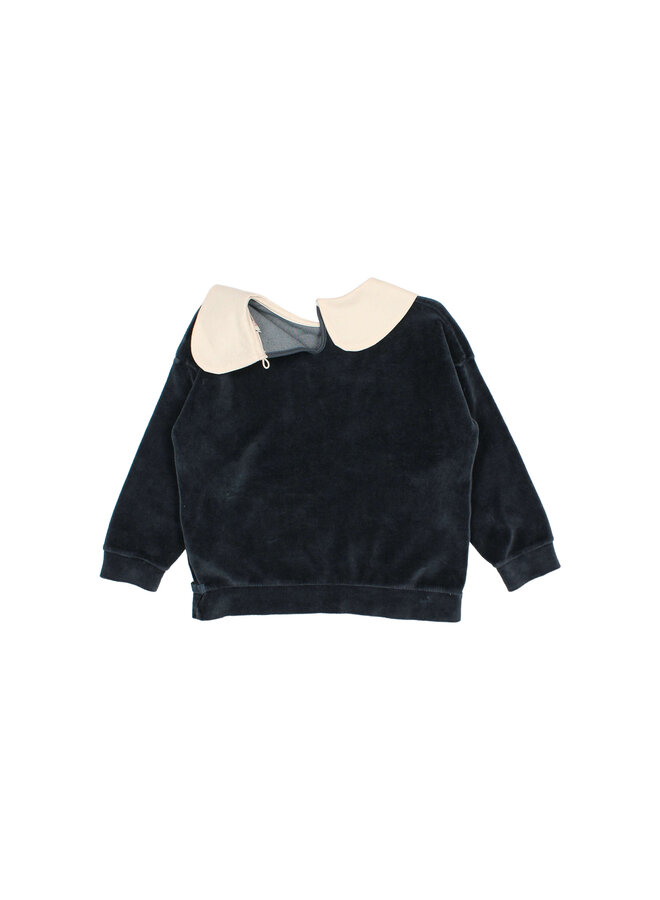 Buho | velvet sweatshirt | whale