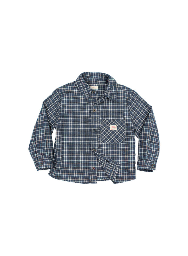 Buho | tartan shirt | navy