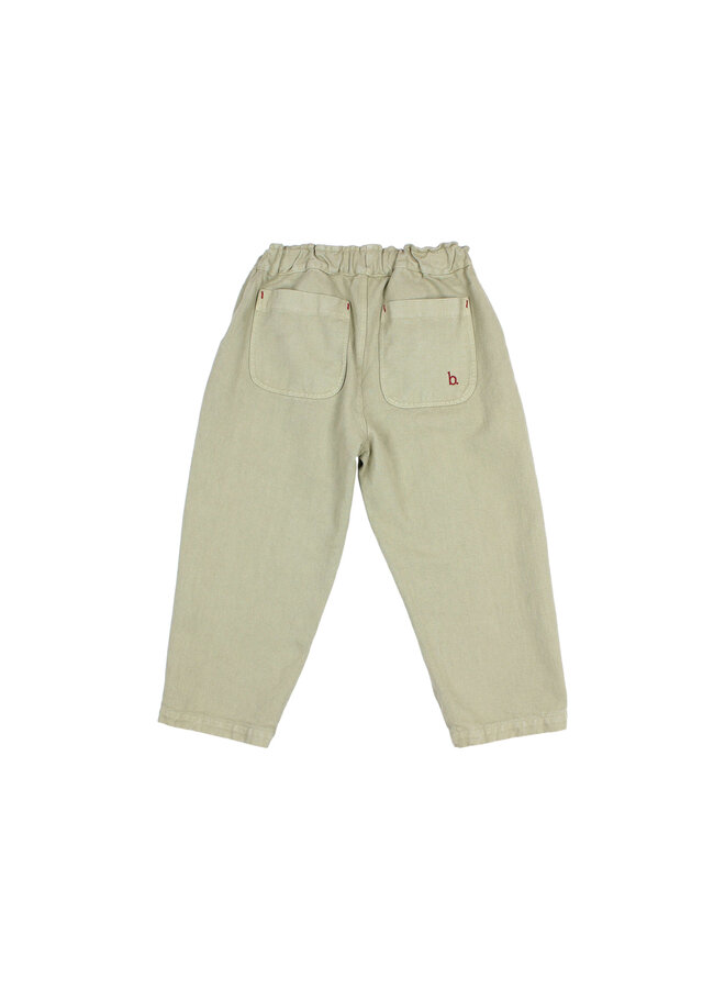 Buho | drill pants | green tea