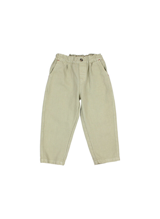 Buho | drill pants | green tea