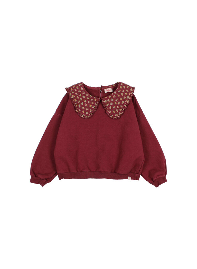 Buho | cottage sweatshirt | pomegranate
