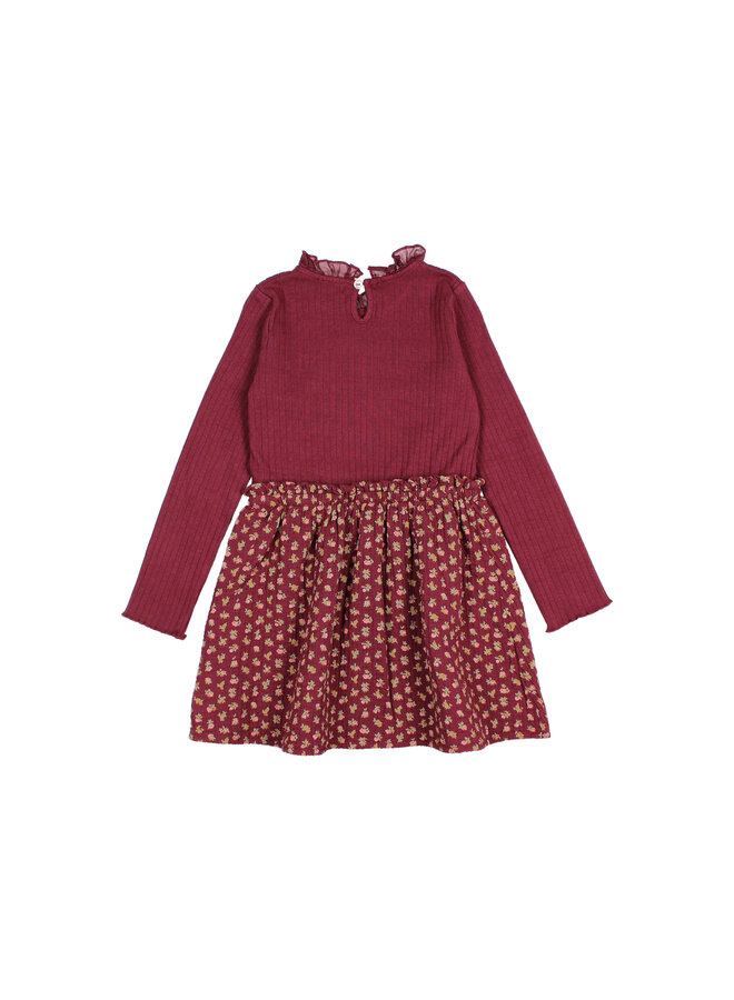 Buho | cottage combi dress | pomegranate