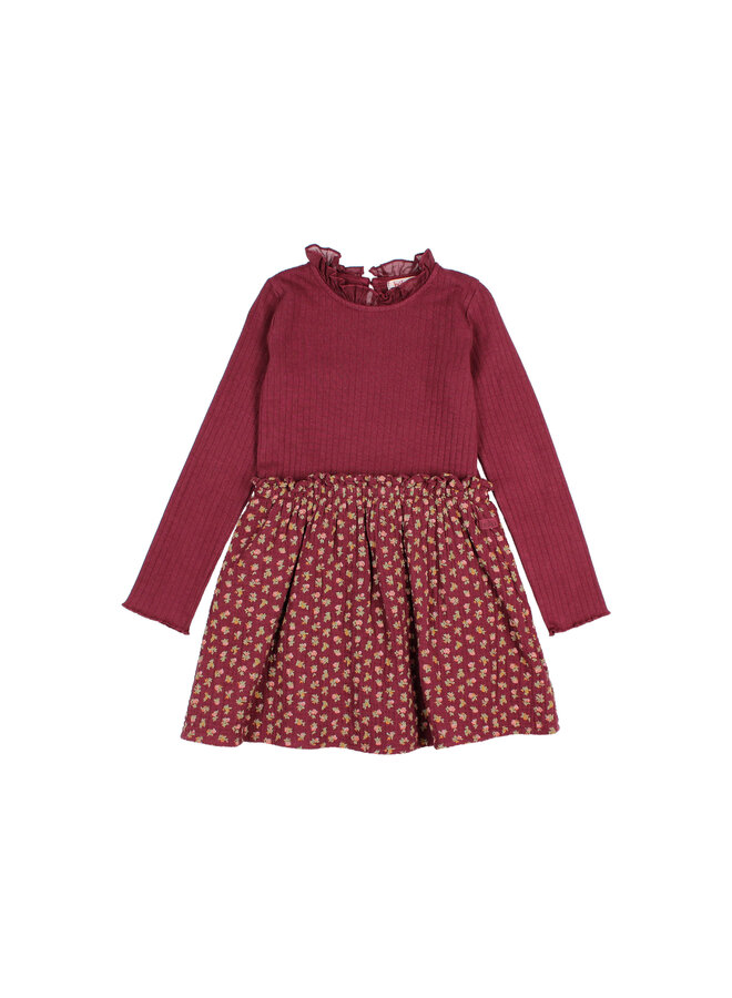 Buho | cottage combi dress | pomegranate