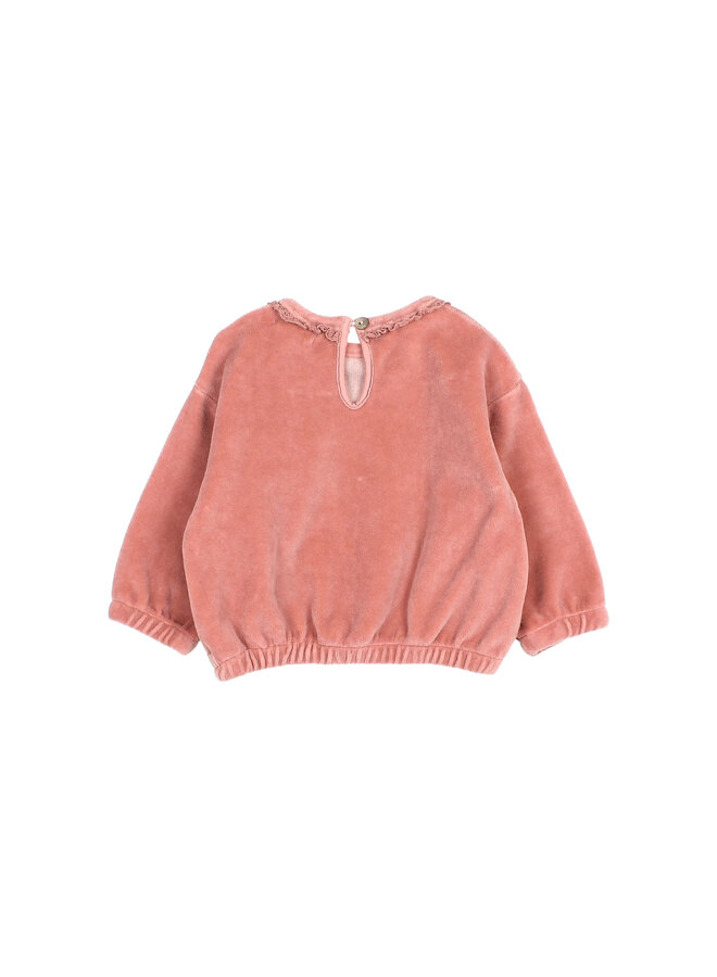 Buho | bb velvet sweatshirt | peony
