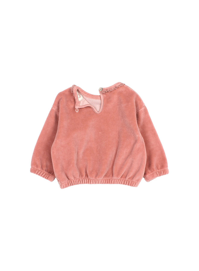 Buho | bb velvet sweatshirt | peony