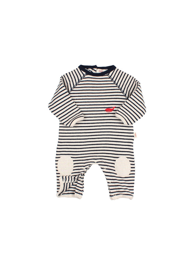 Buho | bb soft stripes jumpsuit | navy