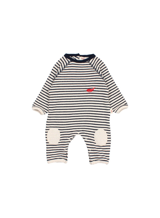 Buho | bb soft stripes jumpsuit | navy
