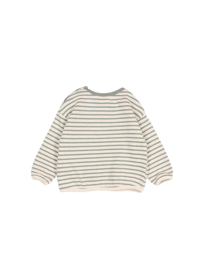 Buho | bb soft stripes sweatshirt | eucalyptus