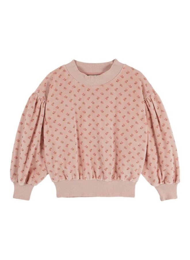 Emile et Ida | sweat velours imprime | marjolaine
