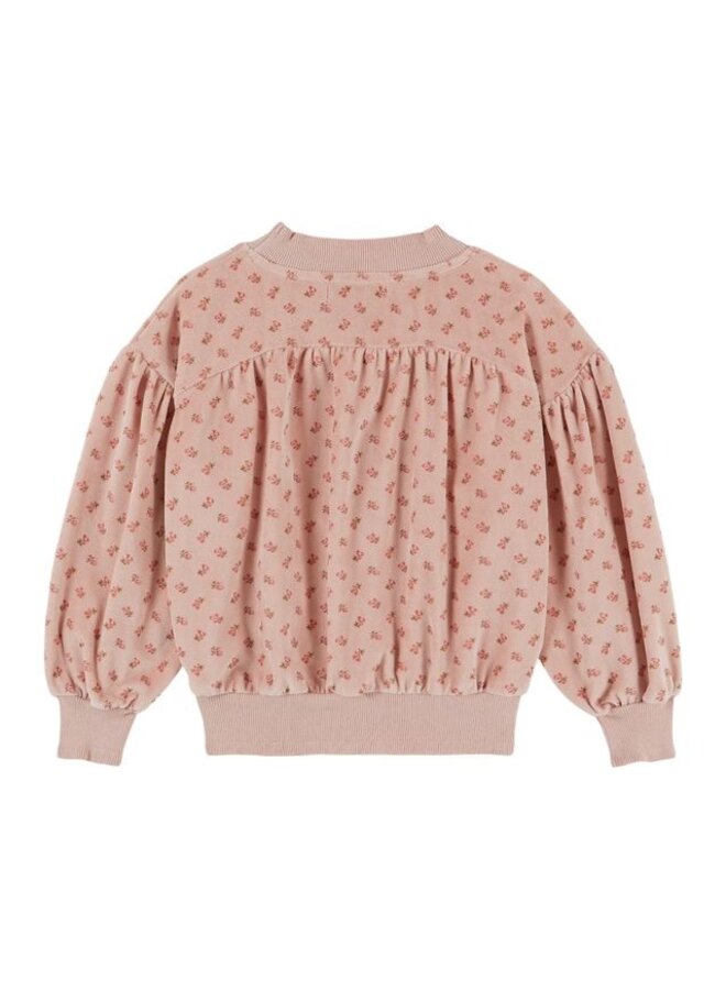Emile et Ida | sweat velours imprime | marjolaine