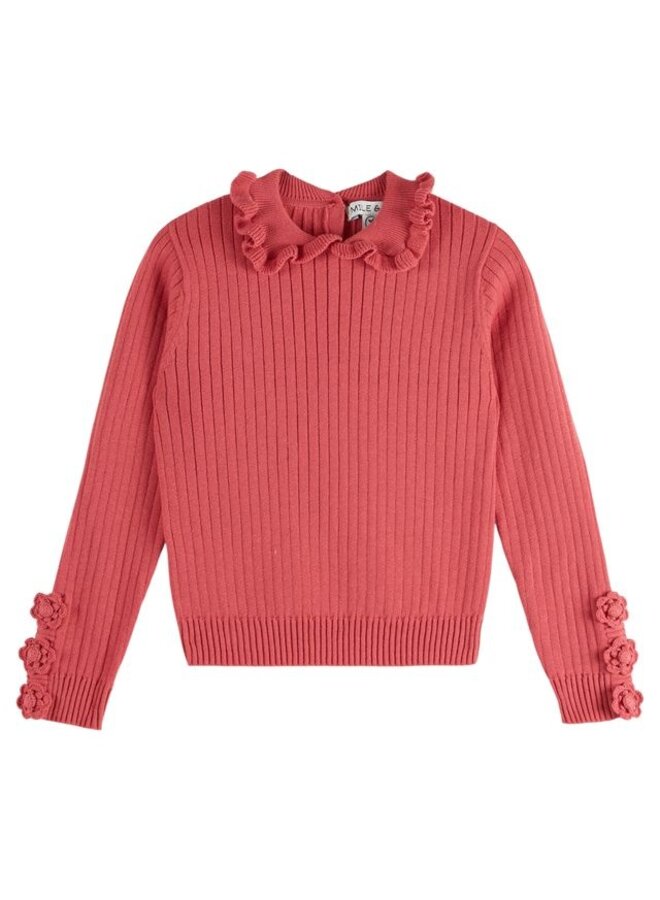 Emile et Ida | pullover coton | framboise