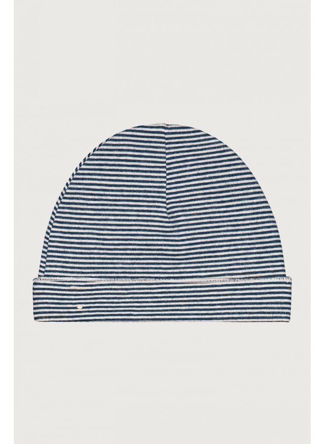 Gray Label | baby beanie gots | blue gray - cream