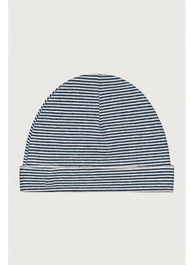 Gray Label | baby beanie gots | blue gray - cream