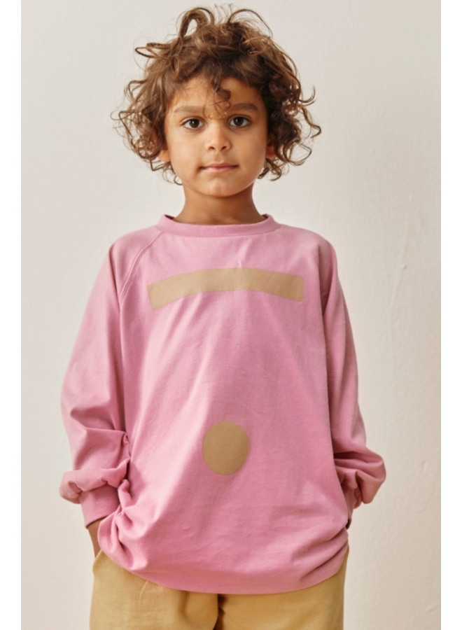 Gray Label | oversized l/s tee w/ logo gots | bubblegum - cookie print