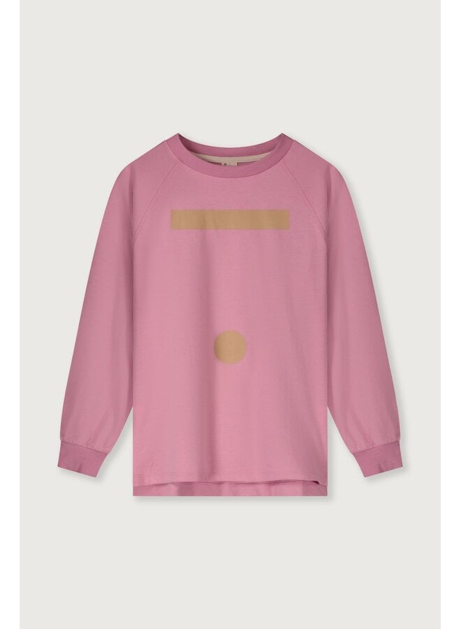Gray Label | oversized l/s tee w/ logo gots | bubblegum - cookie print