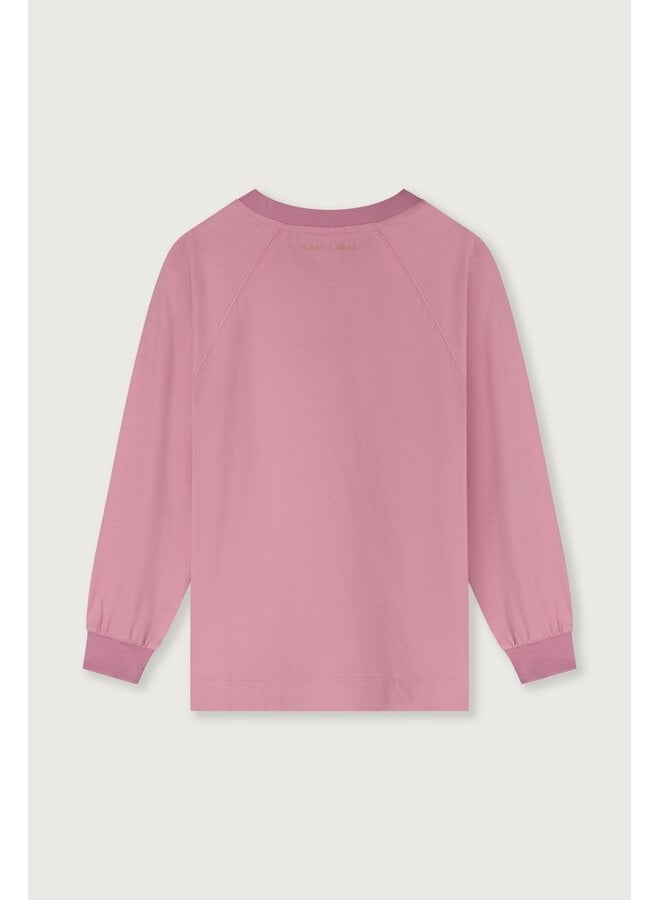 Gray Label | oversized l/s tee w/ logo gots | bubblegum - cookie print