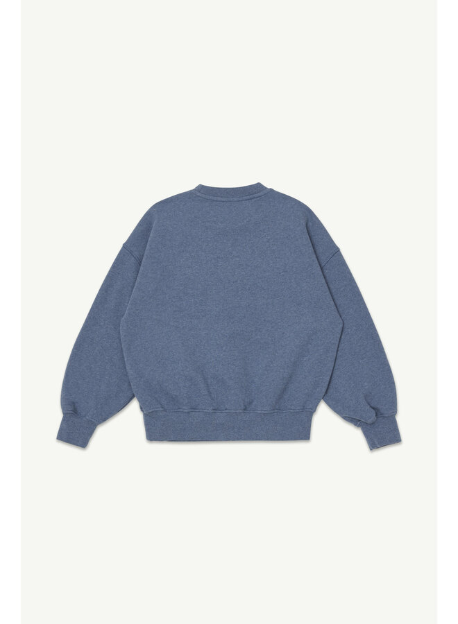 Main Story | crew sweatshirt | blue melange fleece