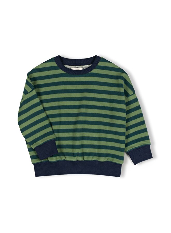 Nixnut | rel sweater | moss stripe