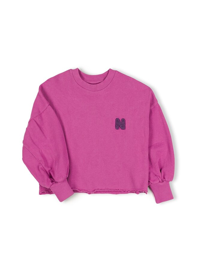 Nixnut | split sweater | plum