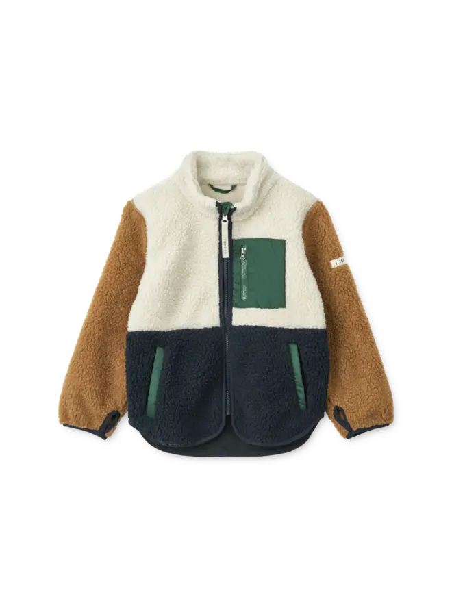 Liewood | nolan pile jacket | classic navy multi mix