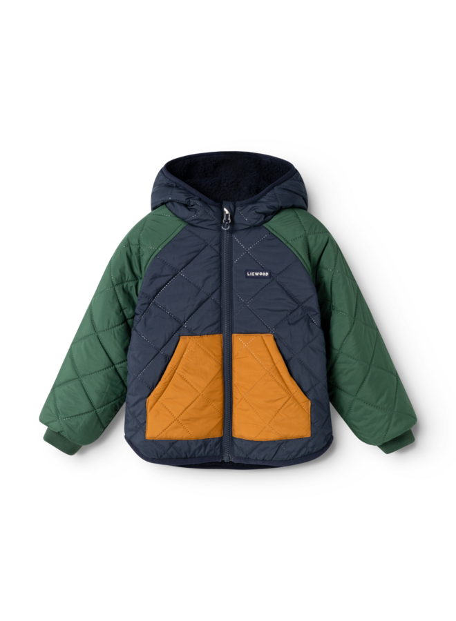 Liewood | jackson reversible jacket | garden green multi mix