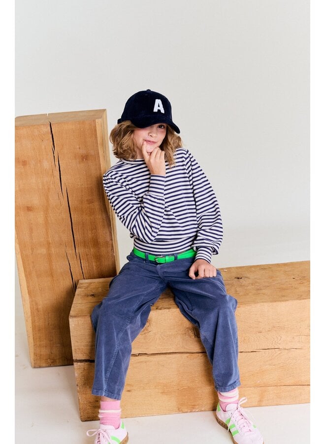 AO76 | sol t-shirt stripe  | indigo