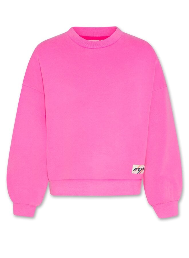 AO76 | violetta sweater label  | fluo pink