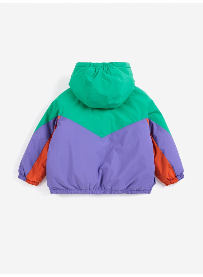 Bobo Choses | stamp bloom all over reversible anorak | navy blue