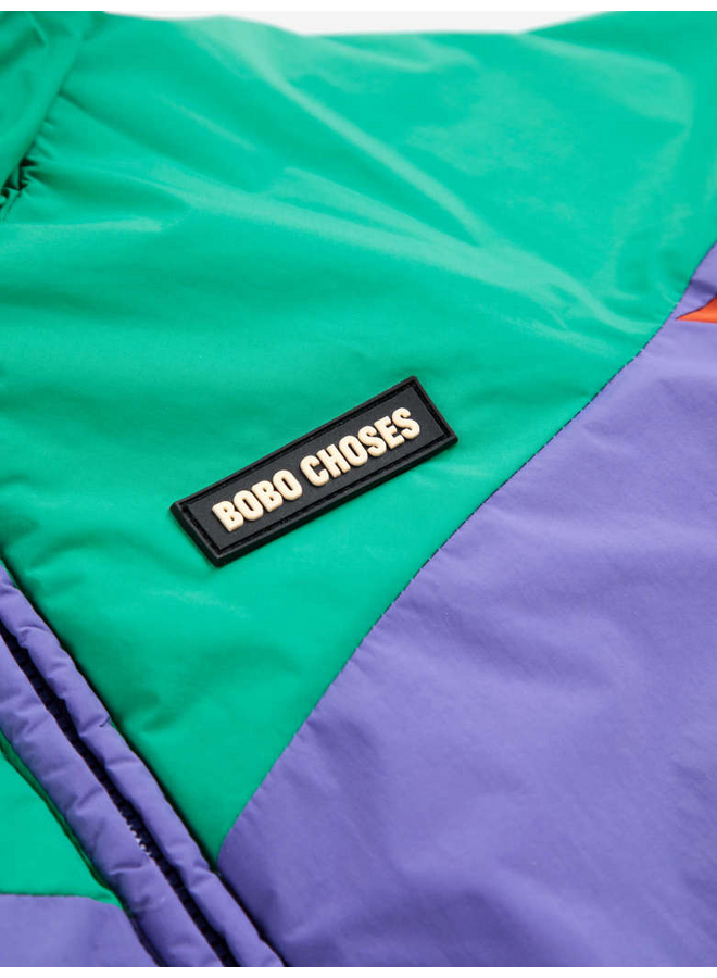 Bobo Choses | stamp bloom all over reversible anorak | navy blue