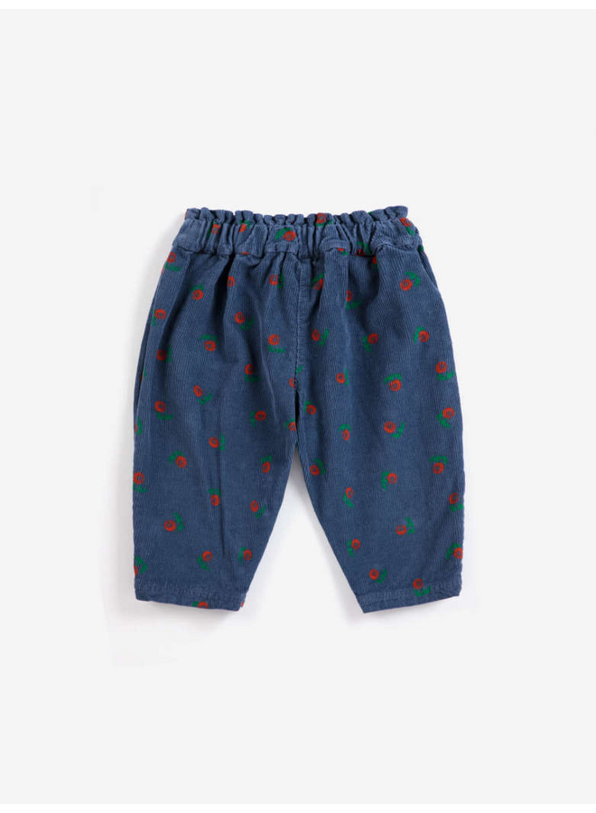 Bobo Choses | stamp bloom all over corduroy pants | navy blue