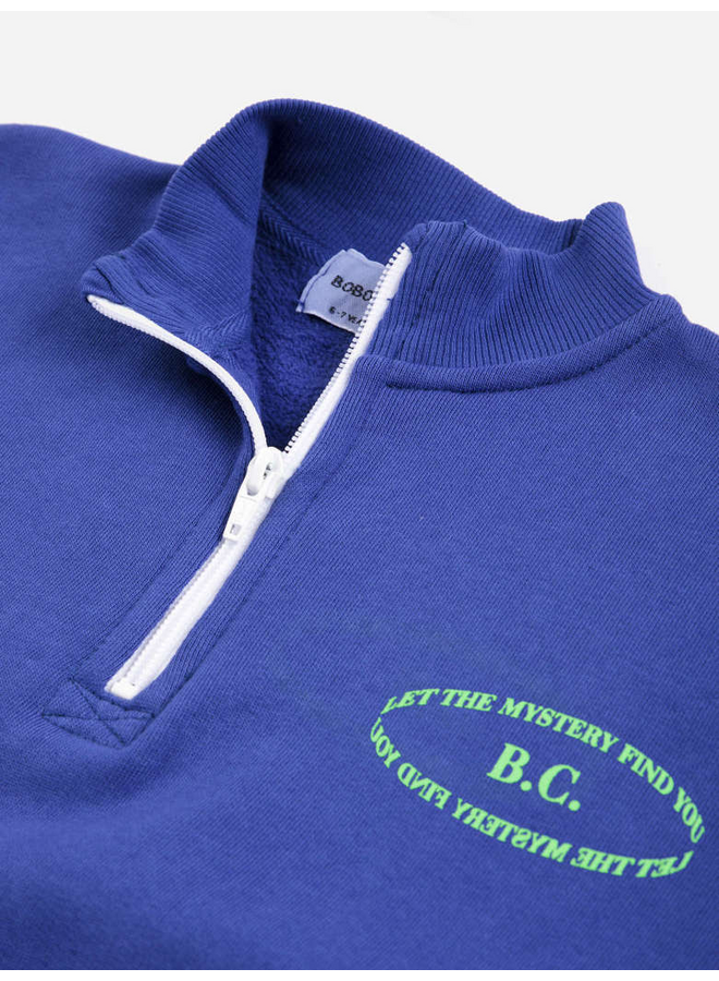 Bobo Choses | mystery bc half zipped sweatshirt | navy blue