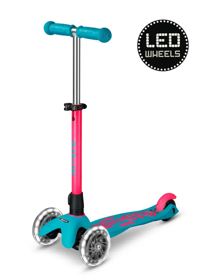 Micro | mini step deluxe | neon aqua/roze | led