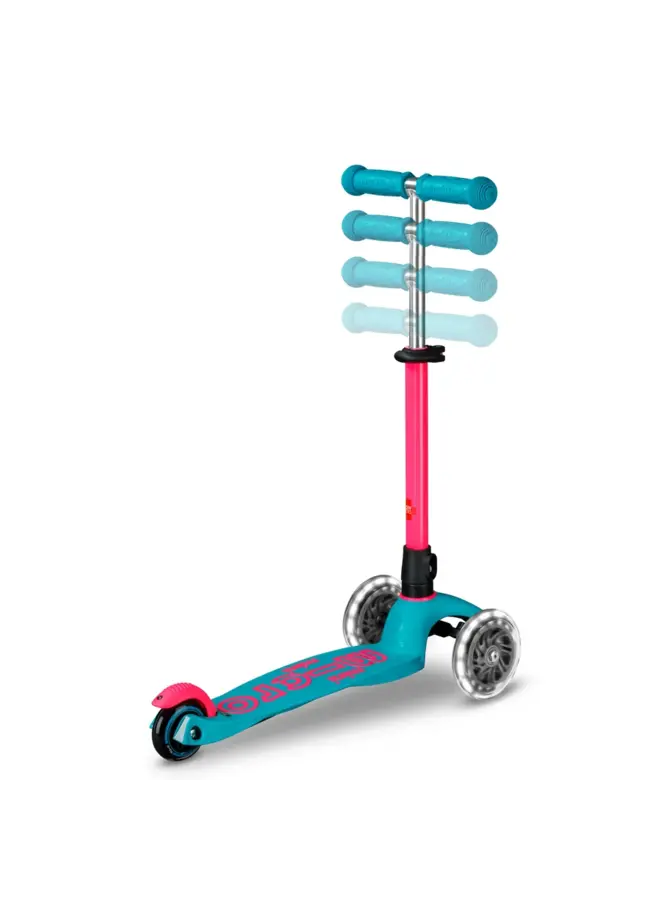 Micro | mini step deluxe | neon aqua/roze | led