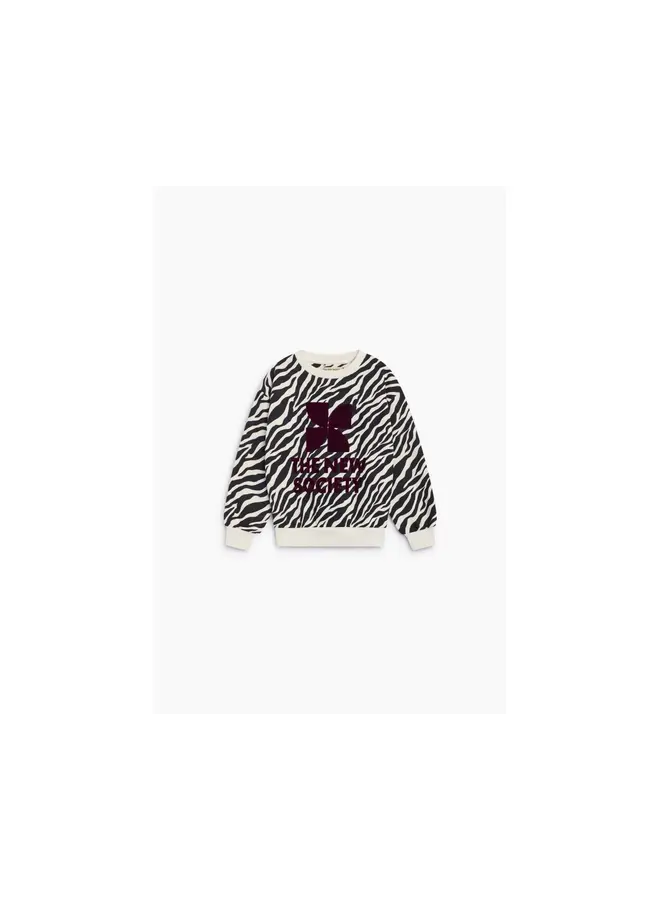 The New Society | tns logo sweatshirt zebra print