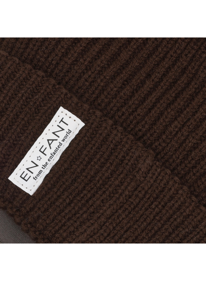 En Fant | beanie w lining & jersey lining | coffee bean
