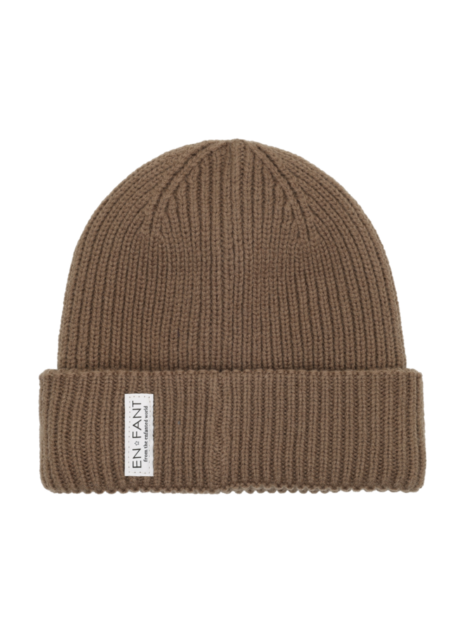 En Fant | beanie w lining & jersey lining | pine bark