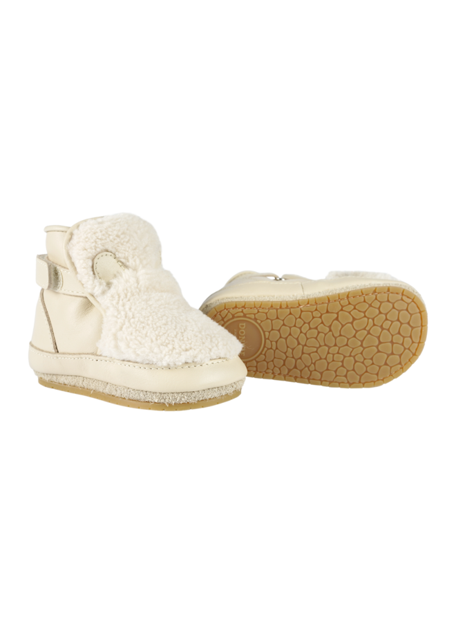 Donsje | richy booties | polar bear | off white curly faux fur