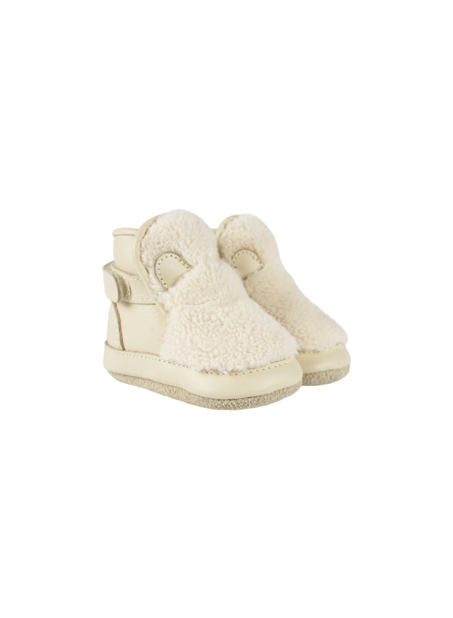 Donsje | richy booties | polar bear | off white curly faux fur