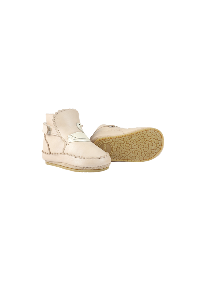 Donsje | niv booties | swan | powder metallic nubuck