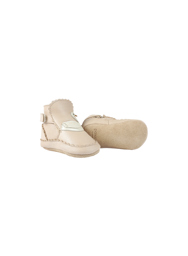 Donsje | niv booties | swan | powder metallic nubuck
