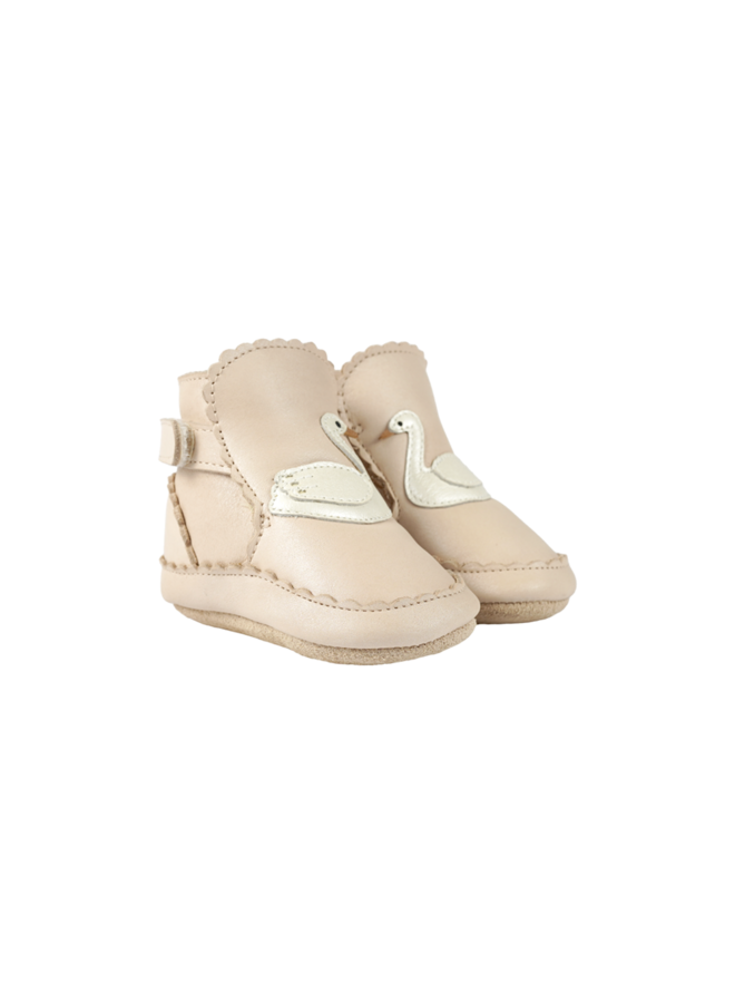 Donsje | niv booties | swan | powder metallic nubuck