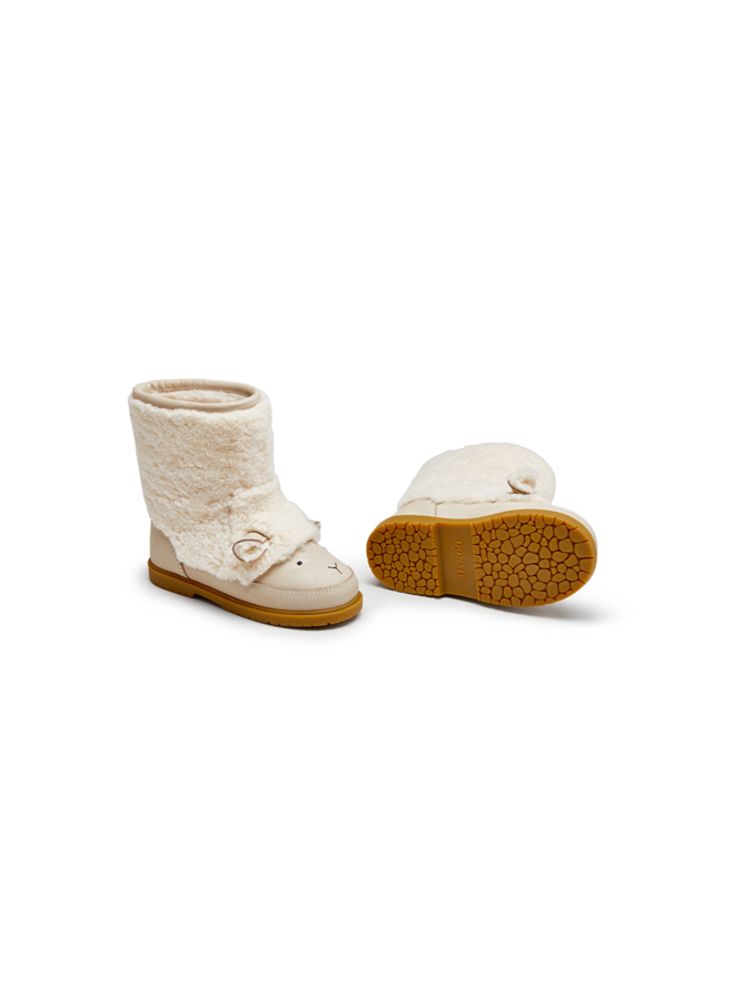 Donsje | wadou boots | lammy | off white curly sheep wool
